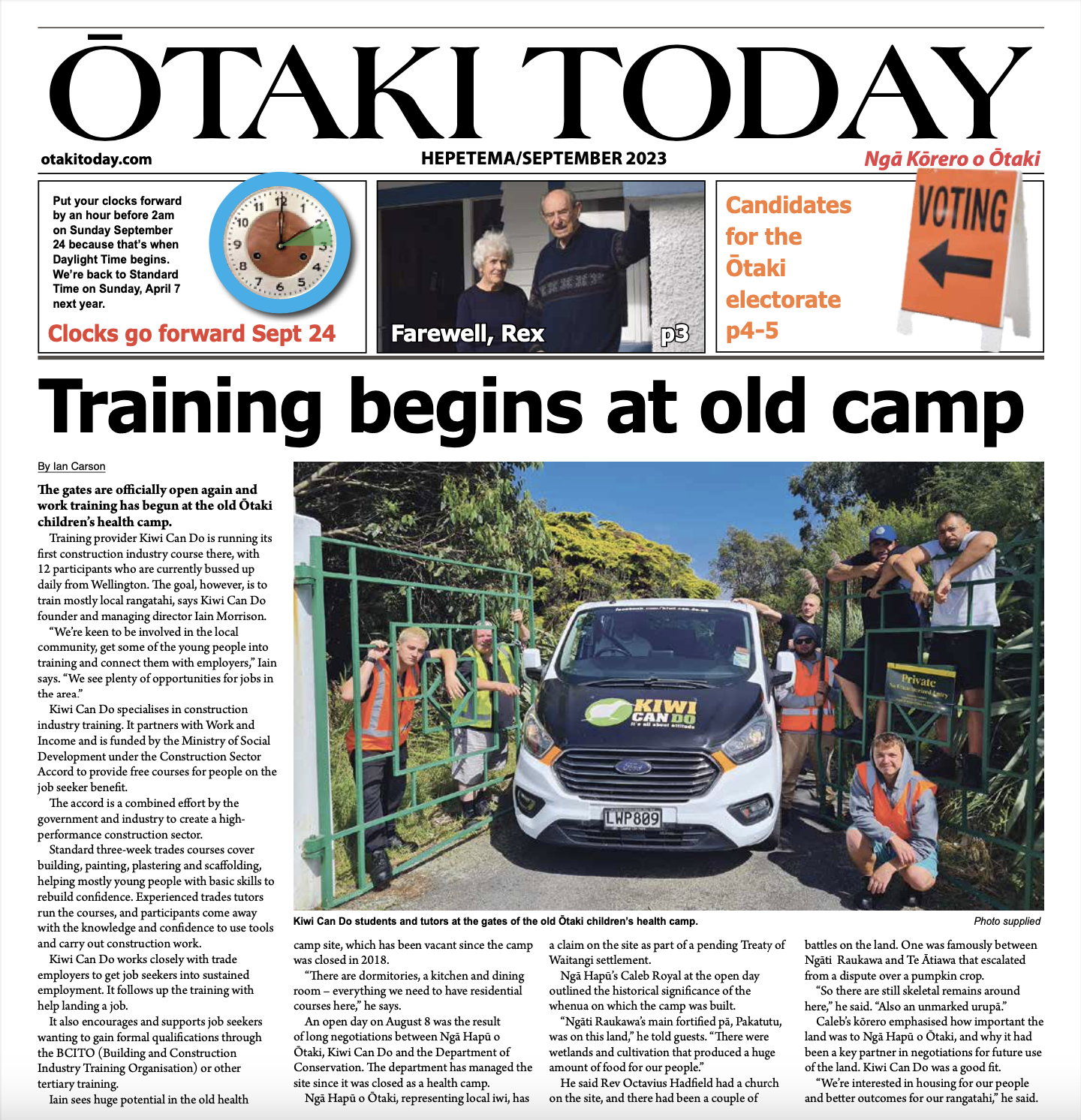 Training begins at old health camp Kiwi Can Do